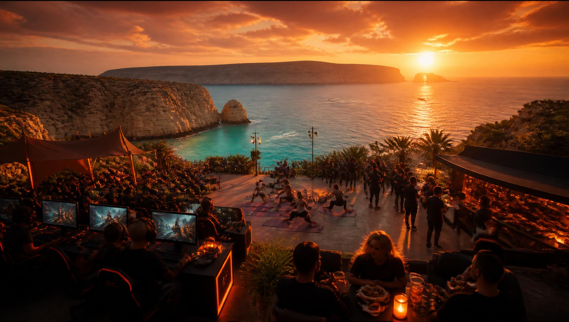 Mediterranean coastline in Gozo, Malta